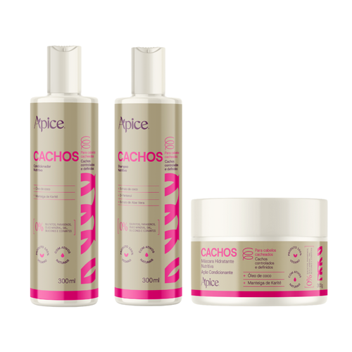 Kit Cachos - Shampoo, Condicionador e Máscara (3 ITENS)