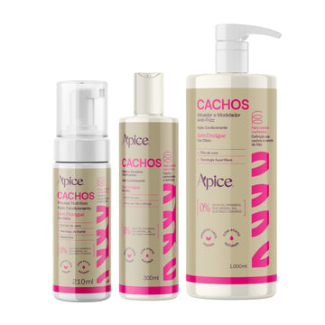 Kitão Cachos Finalizadores - Ativador, Gelatina e Mousse (3 itens)