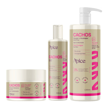 Kit Cachos Finalizadores - Mousse, Ativador e Gelatina (3 itens)