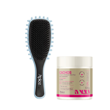 Kit Finalização Cachos - Escova Azul e Ativador