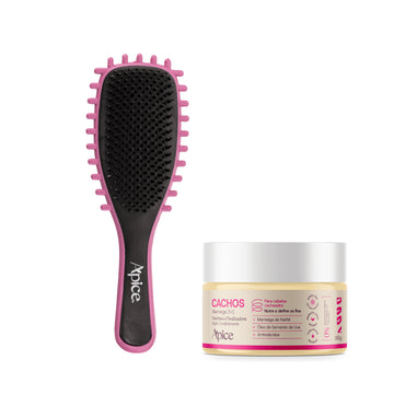 Kit Hidratação Cachos - Escova Rosa e Manteiga