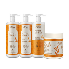 Kitão Onduladas Nutri Waves - Shampoo, Condicionador, Máscara e Creme de Pentear (4 itens)