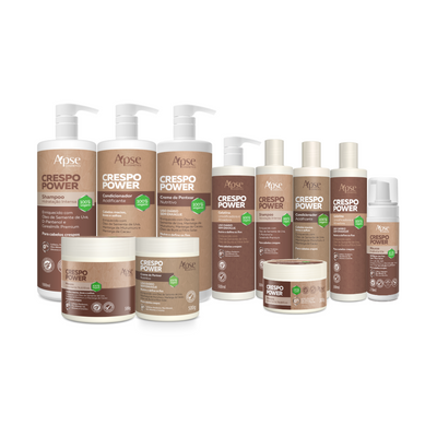 Kitão Crespo Power- Shampoo, Condicionador, Gelatina, Creme de Pentear Mousse e Máscara - todos os tamanhos