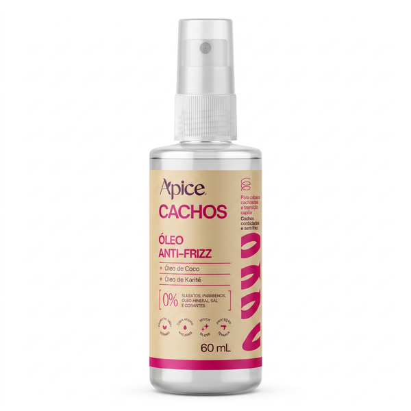 Óleo Antifrizz Cachos 60ml – Apice Cosmeticos
