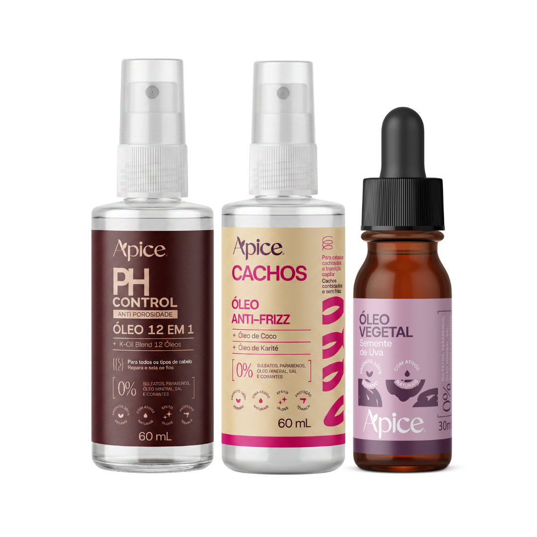 Kit Trio Óleos - PH Control, Cachos e Uva