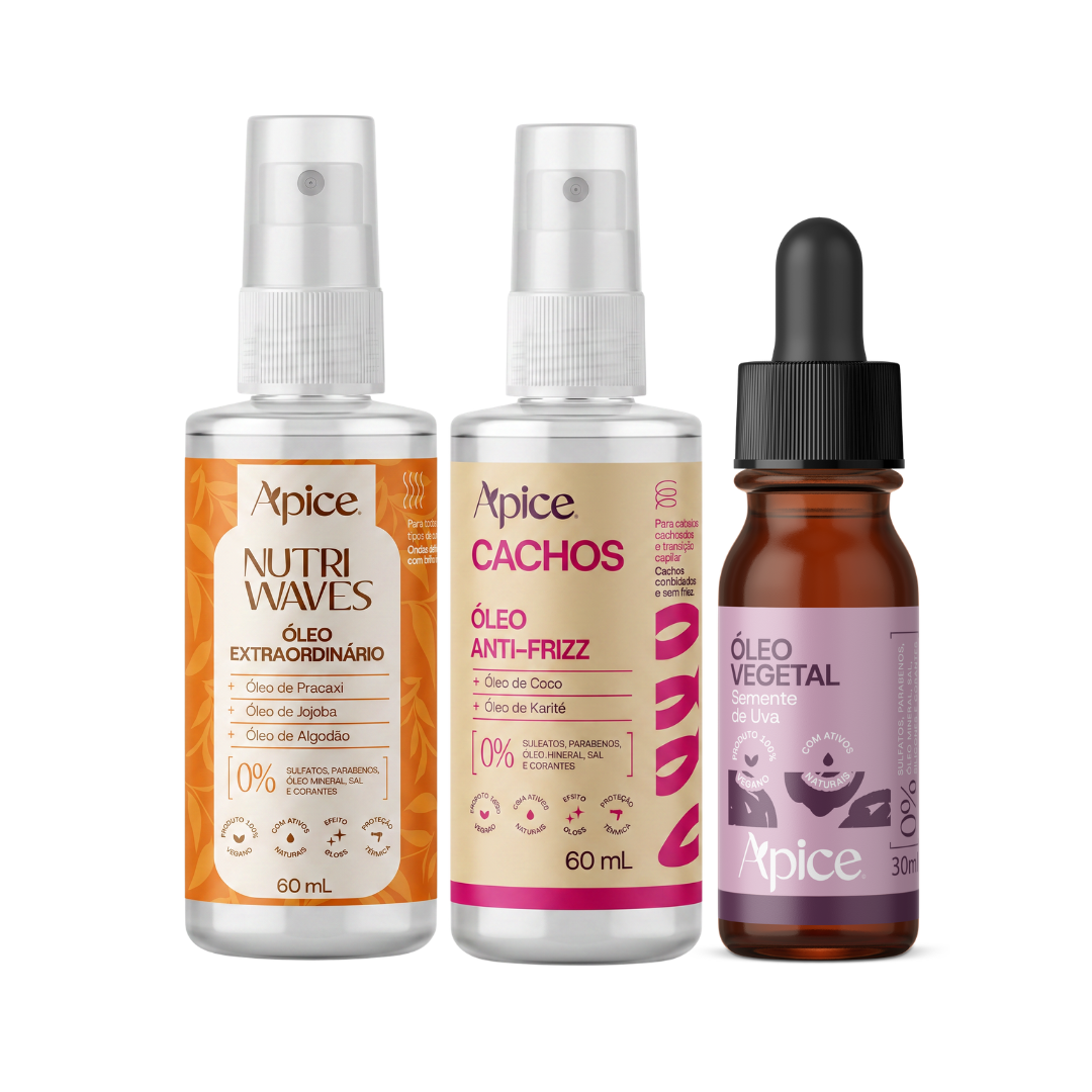 Kit Trio Óleos - Nutri Waves, Cachos e Uva