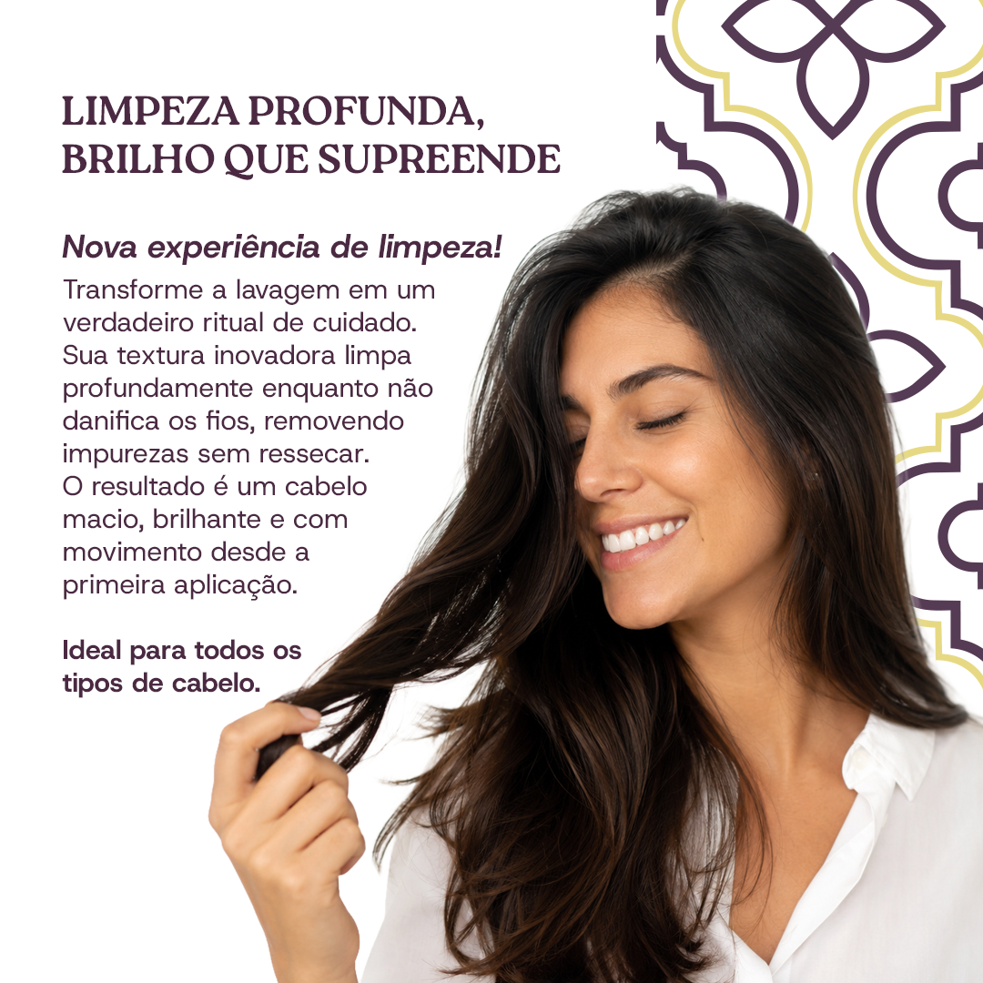 KIT CACHOS BRILHO - Shampoo em óleo e Máscara Cachos