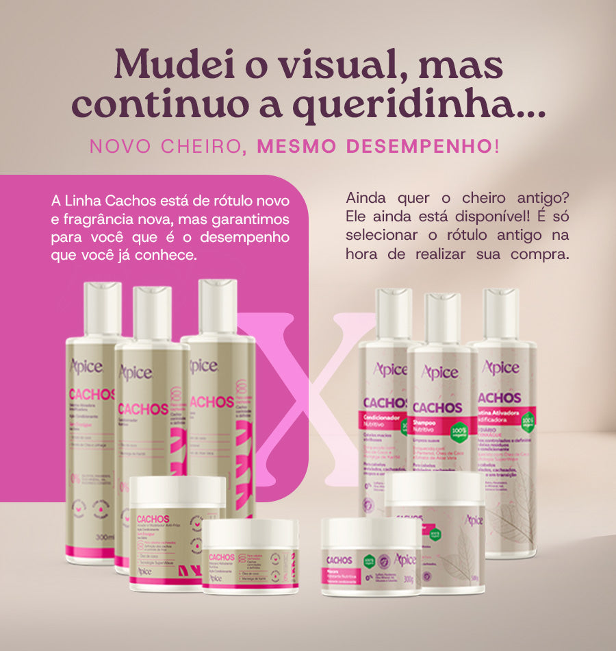 Kit Cachos Essence - Shampoo, Condicionador, Gelatina, Refil Ativador e Máscara (5 ITENS)