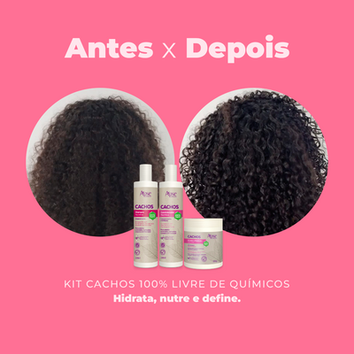 Kit Cachos - Shampoo, Condicionador e Ativador (3 ITENS)