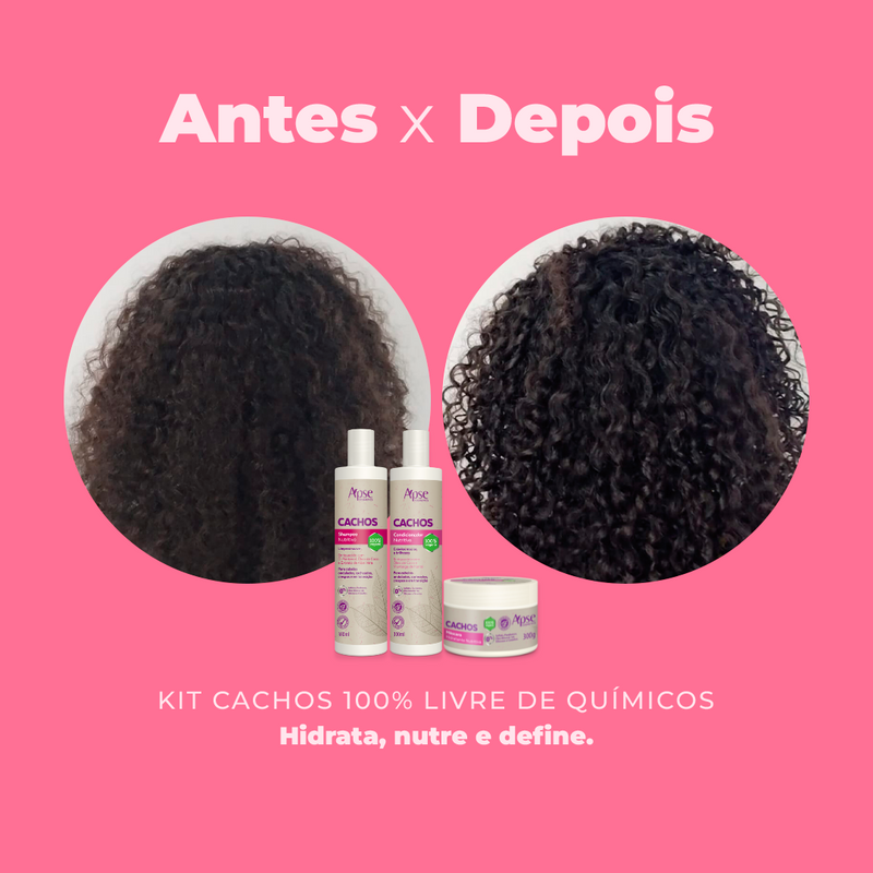 Kit Cachos - Shampoo, Condicionador e Máscara (3 ITENS)