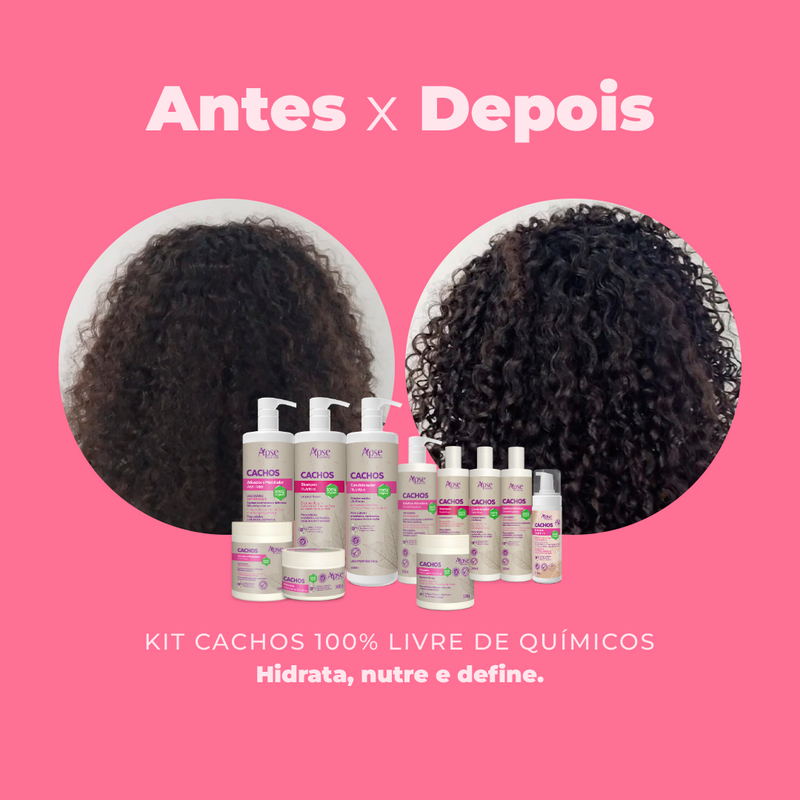 Kitão Cachos - Shampoo, Condicionador, Gelatina, Ativador, Mousse e Máscara - todos os tamanhos