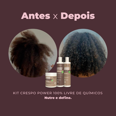 Kit Crespo Power - Co Wash, Condicionador e Creme de Pentear (3 ITENS)