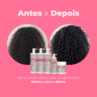 Kitão Cachos - Shampoo, Condicionador, Gelatina, Mascara e Ativador (5 itens)