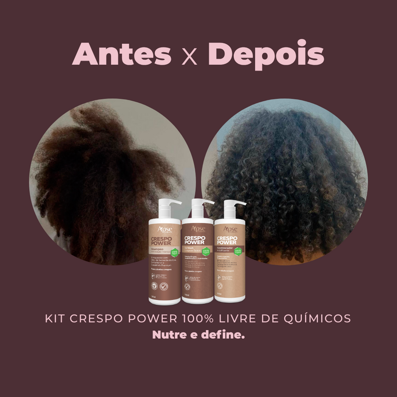 Kitão Crespo Power - Shampoo, Co Wash e Condicionador (3 ITENS)