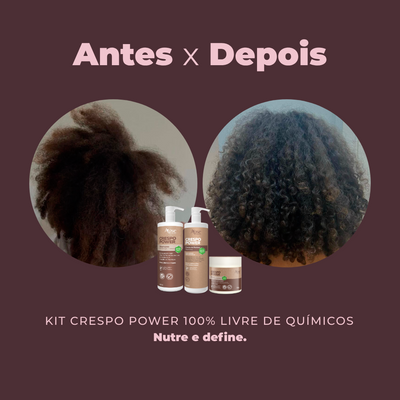 Kitão Crespo Power - Shampoo, Máscara e Creme de Pentear (3 itens)