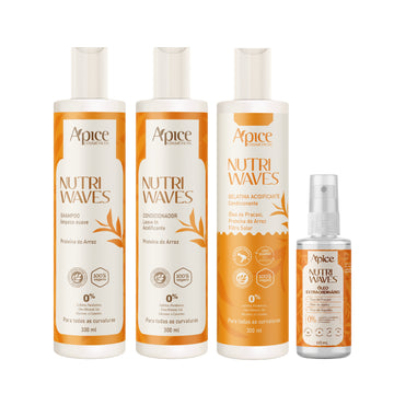 Kit Nutri Waves - Shampoo, Condicionador, Gelatina e Óleo (4 itens)