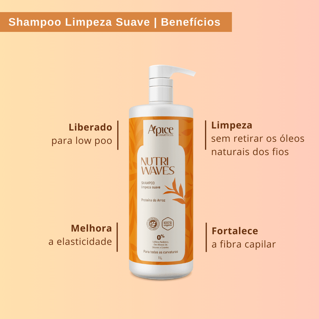 Kitão Onduladas Nutri Waves - Shampoo, Condicionador, Máscara e Creme de Pentear (4 itens)