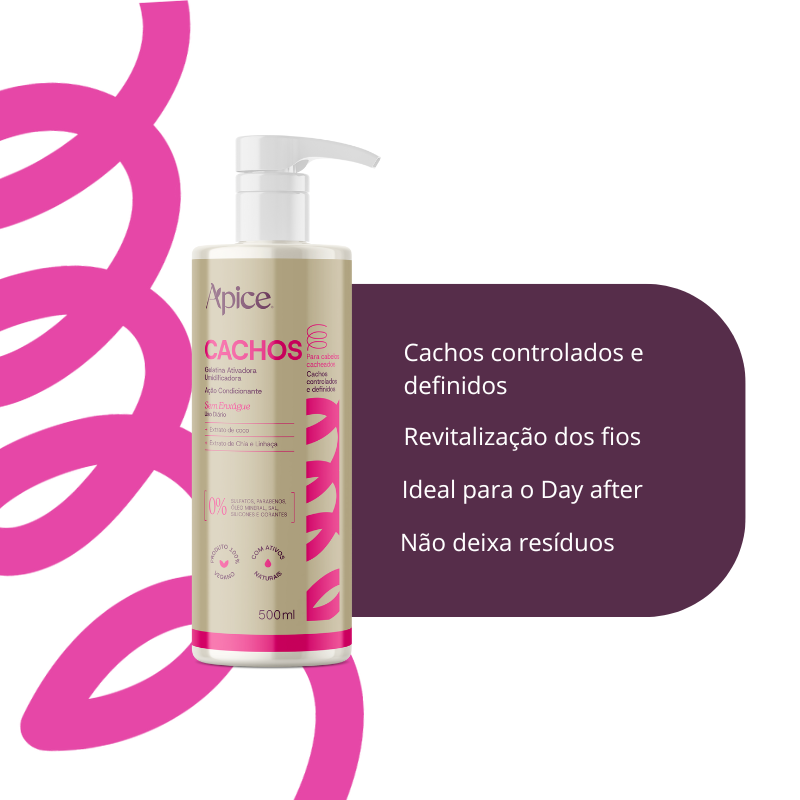 Kitão Cachos Essence - Shampoo, Condicionador, Ativador, Gelatina e Mascara (5 itens)