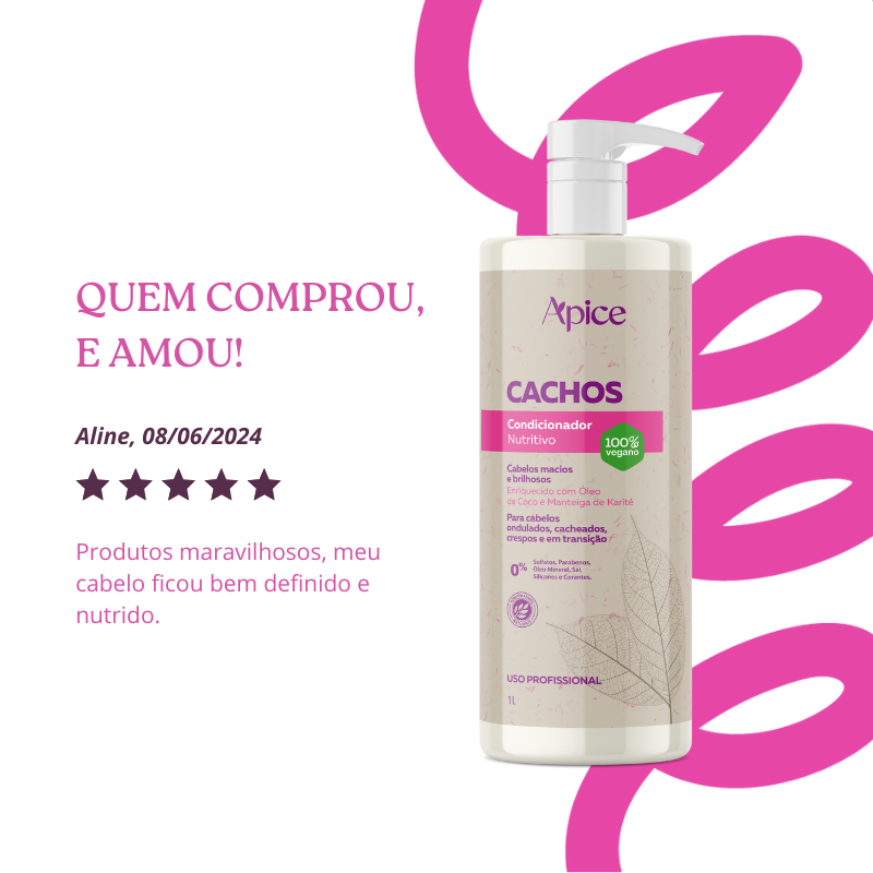 Condicionador Cachos Nutritivo 1000ml - Ação Condicionante