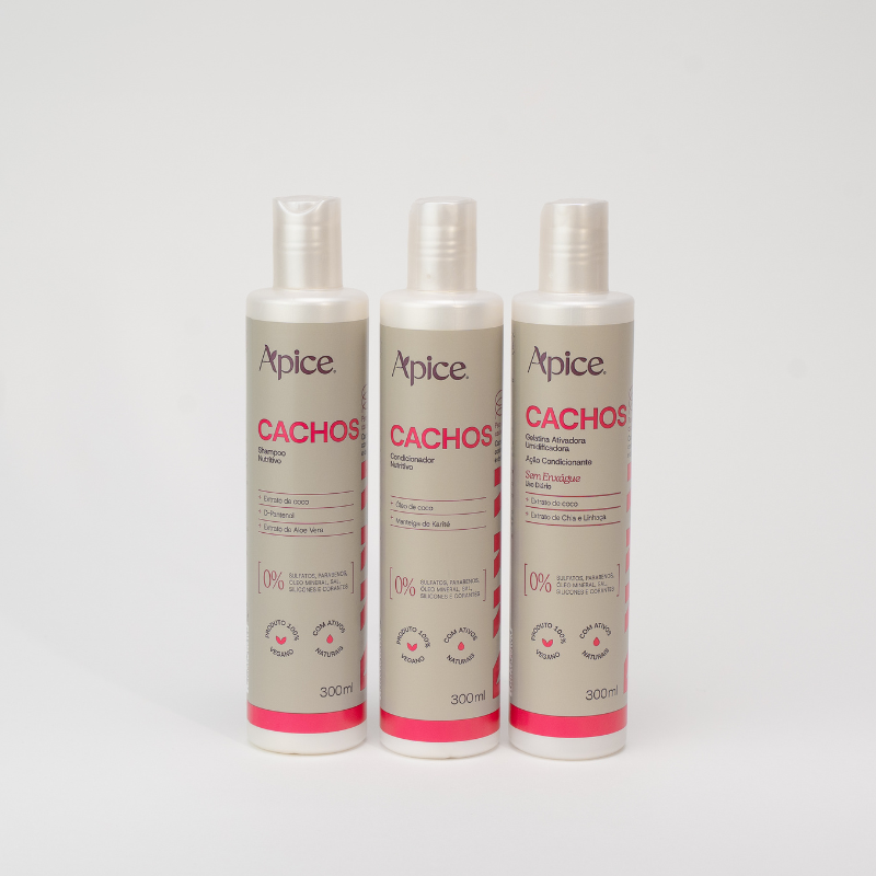 Kit Cachos Essence - Shampoo, Condicionador e Gelatina (3 ITENS)