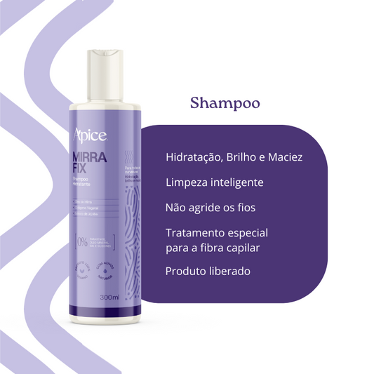 Kit Mirra Fix - Shampoo, Condicionador, Máscara e Ativador (4 ITENS)