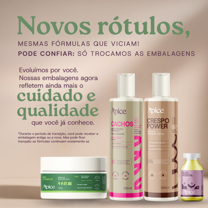 Kitão Crespo Power - Shampoo, Máscara e Creme de Pentear (3 itens)