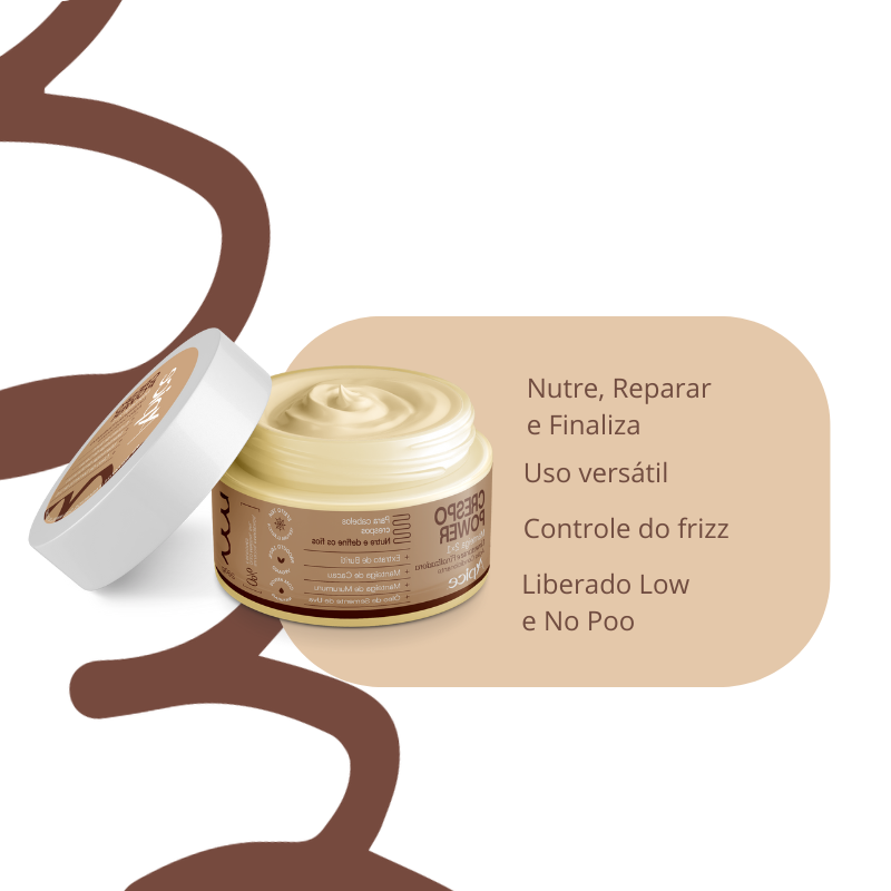 Manteiga 2x1 (Umectante e Finalizadora) Crespo Power 260g