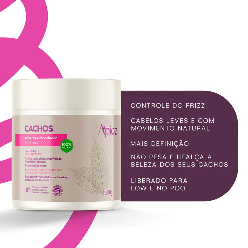 Ativador e Modelador Anti-Frizz Cachos 500g