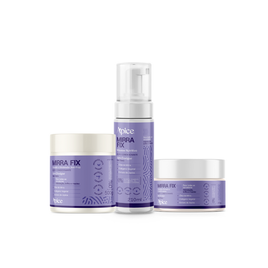 Kit Mirra Fix - Ativador, Gelatina e Mousse (3 ITENS)
