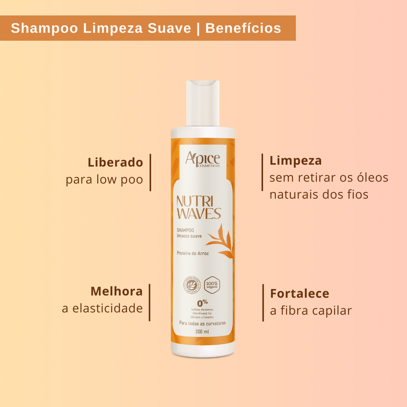 Kitão Onduladas Nutri Waves Completo - Shampoo, Condicionador, Creme de Pentear, Gelatina e Máscara (9 itens)