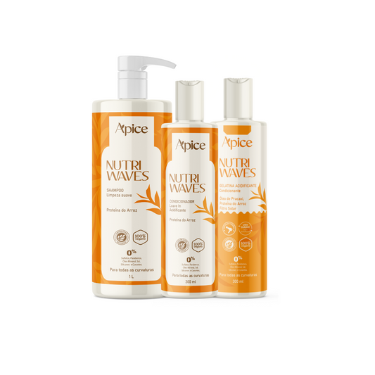 Kit Nutri Waves - Shampoo, Condicionador e Gelatina (3 itens)