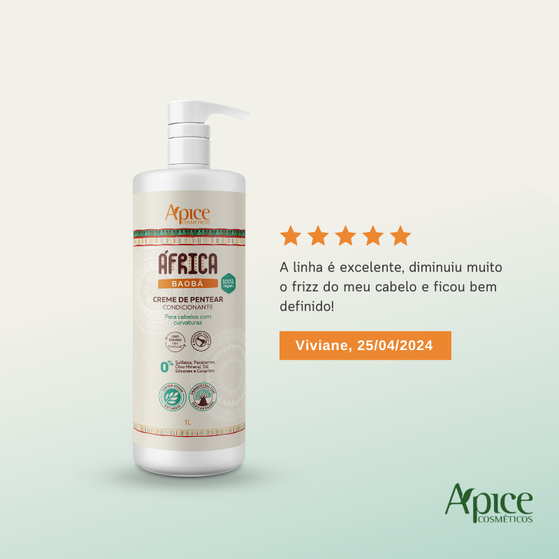 Creme de Pentear África Baobá 1000ml - Ação Condicionante