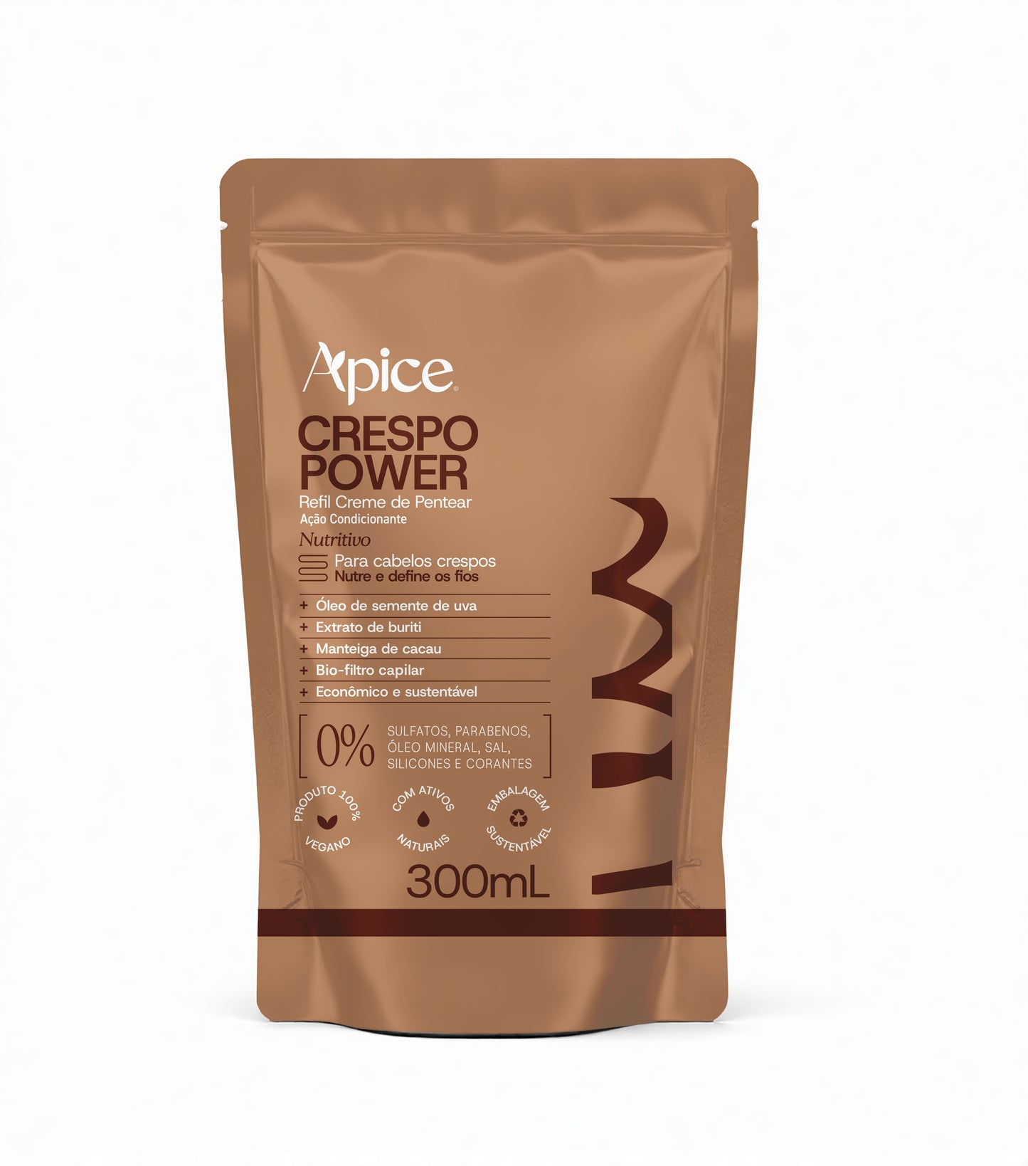 Creme de Pentear Nutritivo Crespo Power Refil 300ml - No Poo / Low Poo