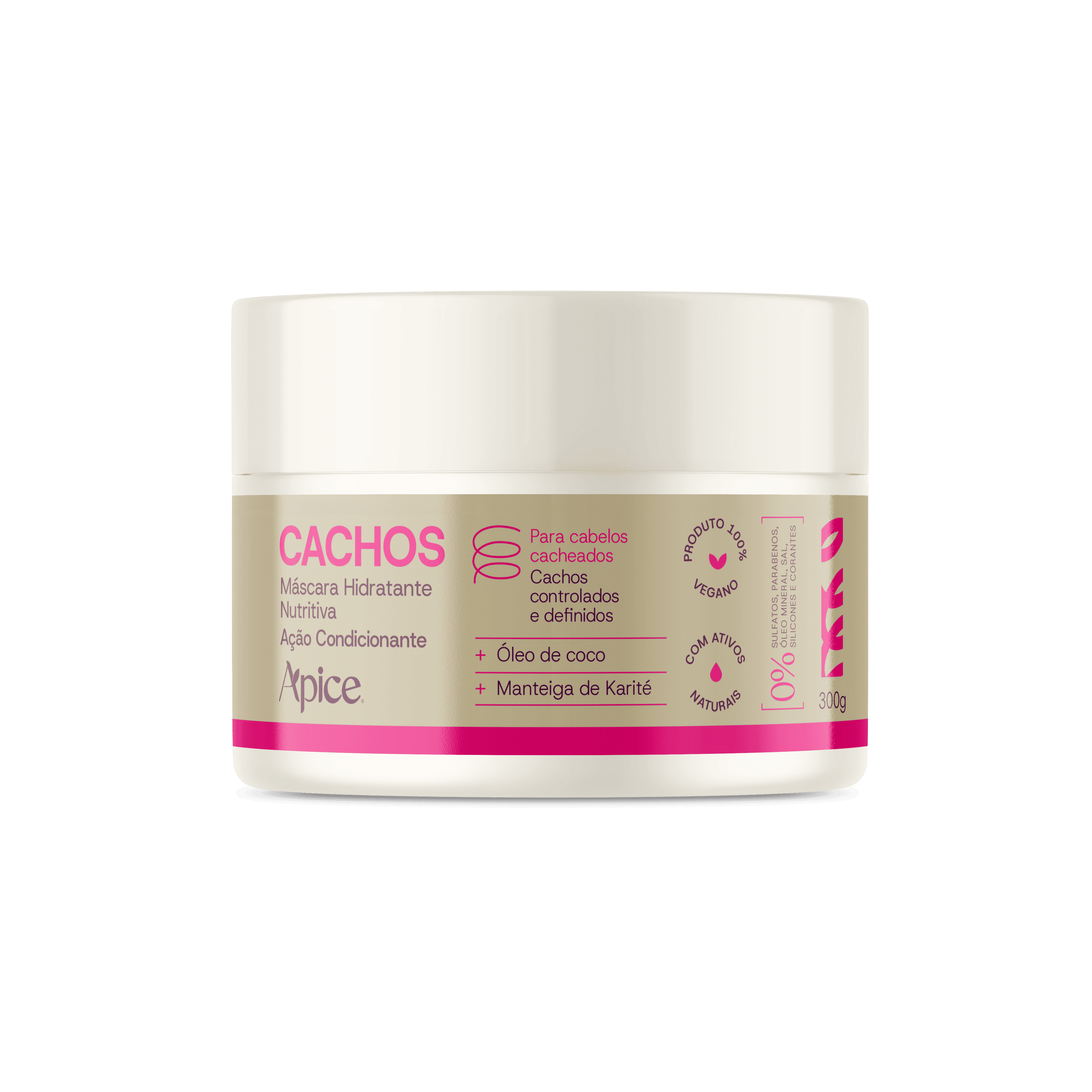 Máscara Cachos Hidratante Nutritiva 300g - Tratamento Condicionante