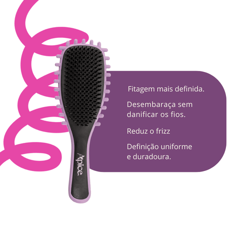 Kit Mix Completo - Escova Lilás, Gelatina, Ativador e Creme de Pentear (4 ITENS)