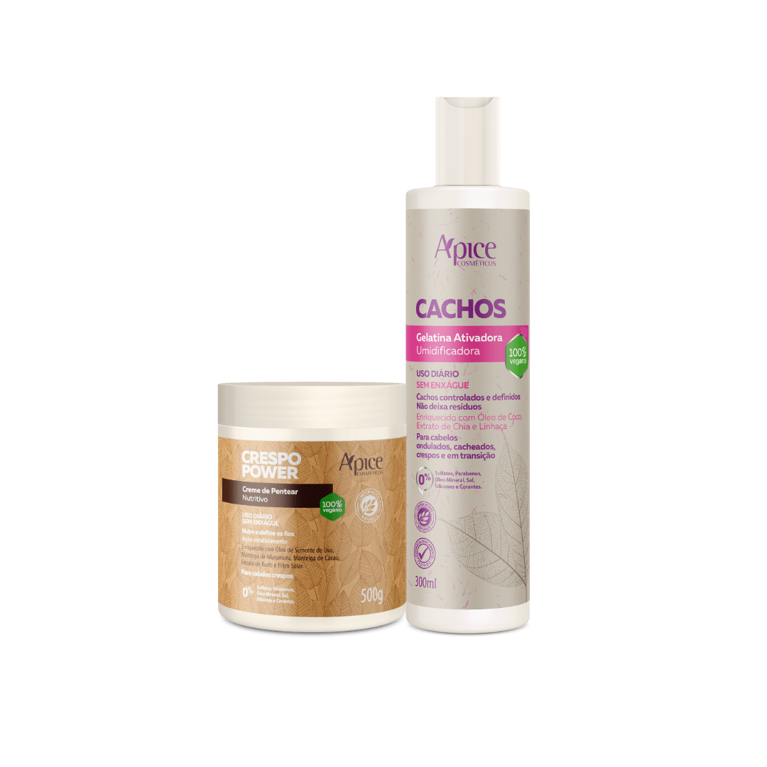 Kit Finalizadores Cachos e Crespo - Gelatina e Creme de Pentear (2 itens)