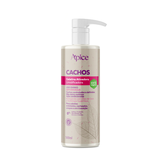Gelatina Ativadora e Umidificadora Cachos 500ml - Low Poo / No Poo - Ação Condicionante