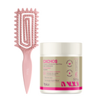 Kit Definição Cachos - Escova Rosa e Ativador