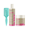 Kit Cachos Definição - Escova Verde, Gelatina e Ativador