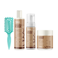Kit Crespo Completo - Escova Verde, Gelatina, Creme de Pentear e Mousse
