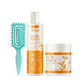Kit Nutri Hidratação - Escova Verde, Gelatina e Creme de Pentear