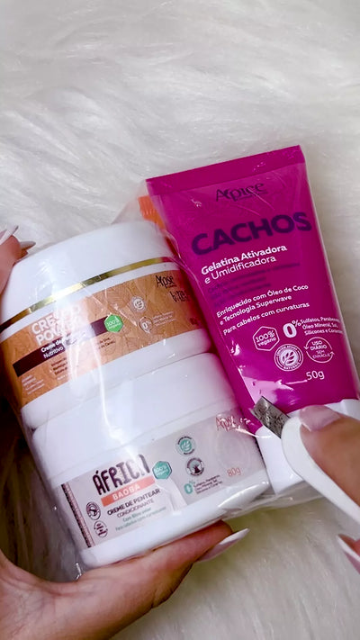 Kit Minis - Ativador, Creme e Gelatina (4 itens)