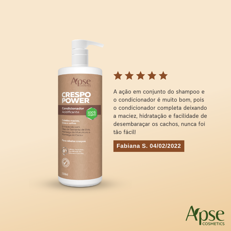 Kitão Crespo Power - Co Wash, Condicionador, Gelatina, Máscara e Creme de Pentear (5 ITENS)