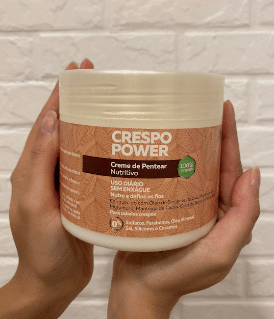 Creme de Pentear Nutritivo Crespo Power 500g - No Poo / Low Poo - Ação Condicionante