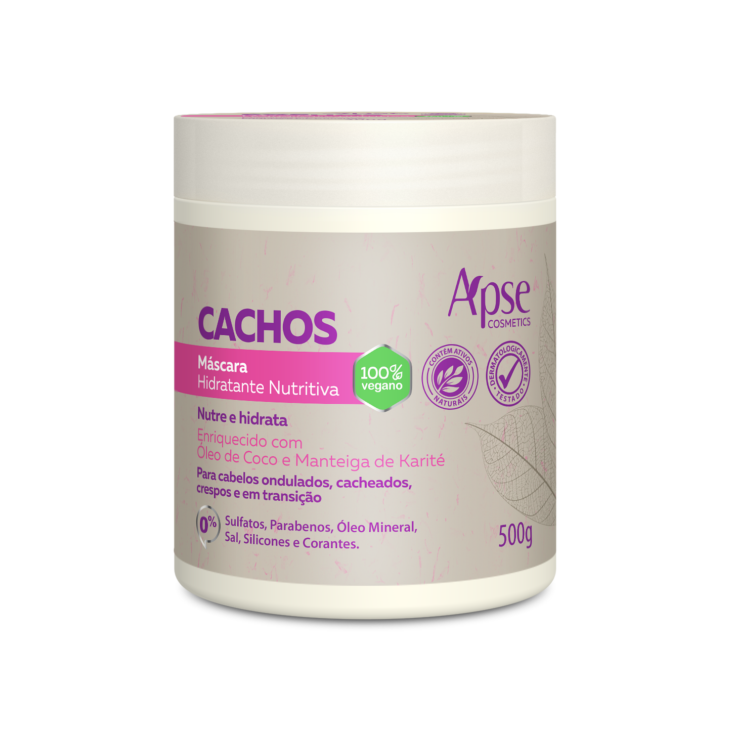 Máscara Cachos Hidratante Nutritiva 500g - Tratamento Condicionante