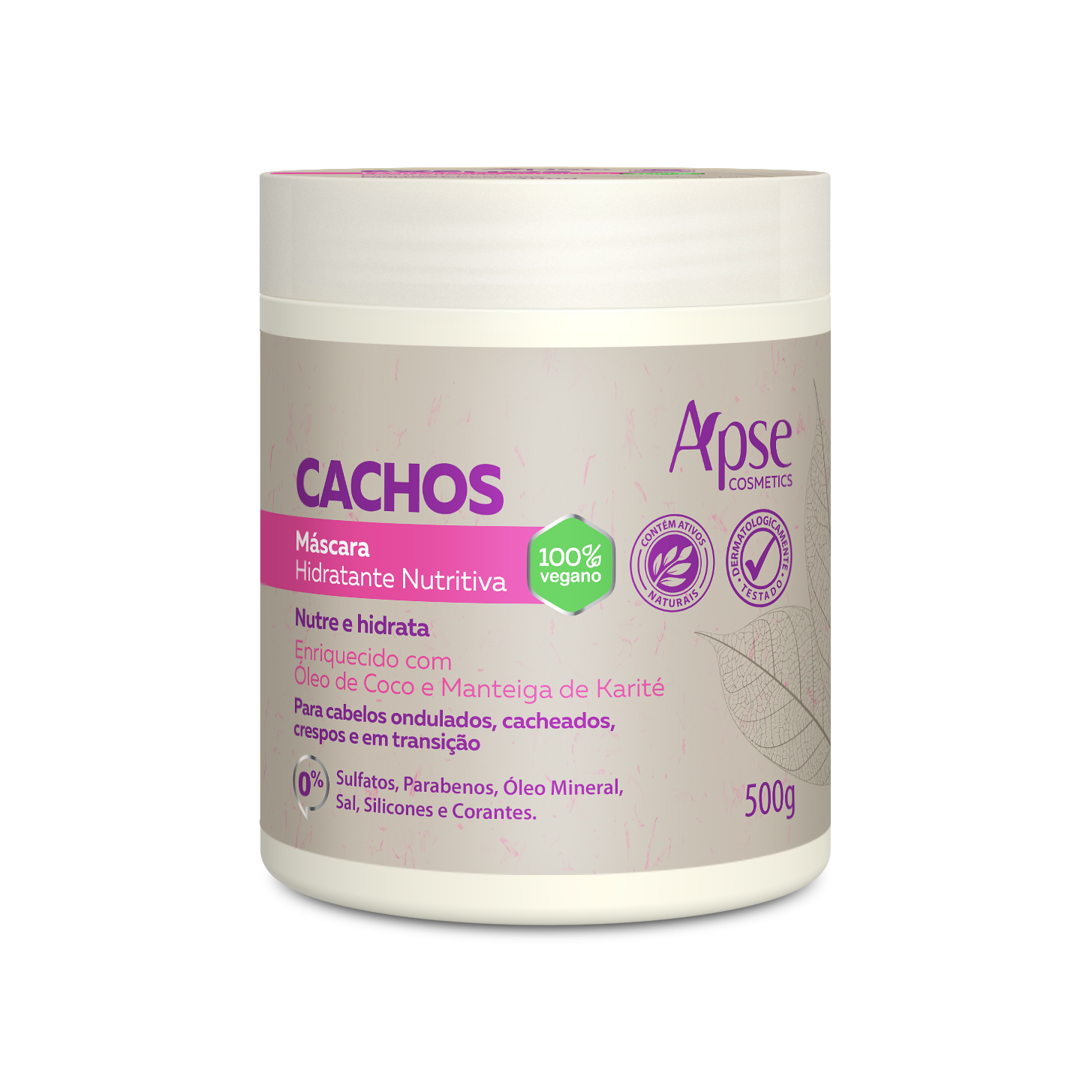 Máscara Cachos Hidratante Nutritiva 500g - Tratamento Condicionante