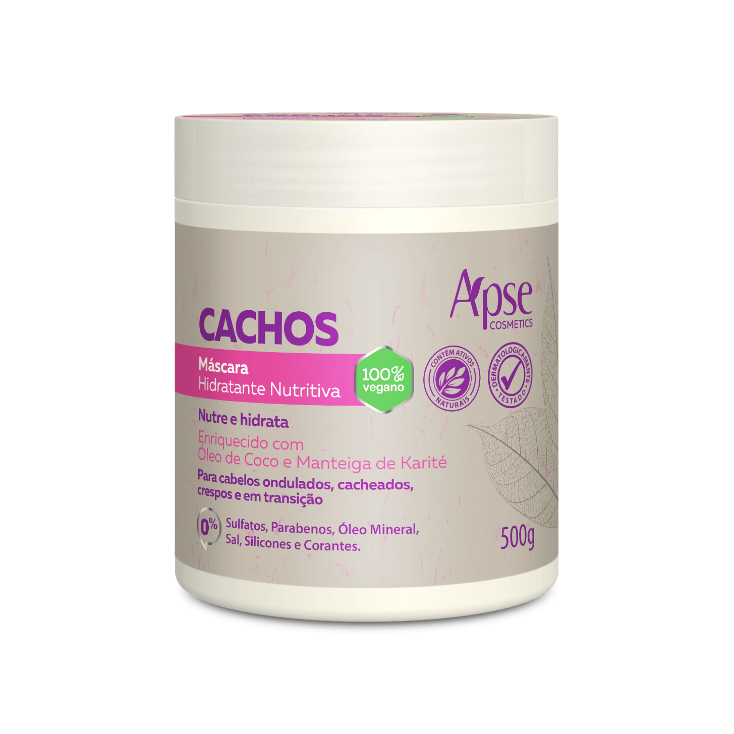 Máscara Cachos Hidratante Nutritiva 500g - Tratamento Condicionante
