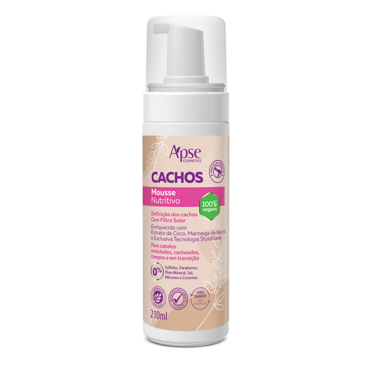 Mousse Nutritivo Cachos 210 ml - Low Poo - Ação Condicionante