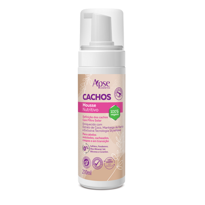 Mousse Nutritivo Cachos 210 ml - Low Poo - Ação Condicionante